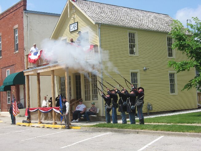The restored Grand Army of the Republic Lodge building in Redfield